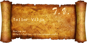 Teller Vilja névjegykártya